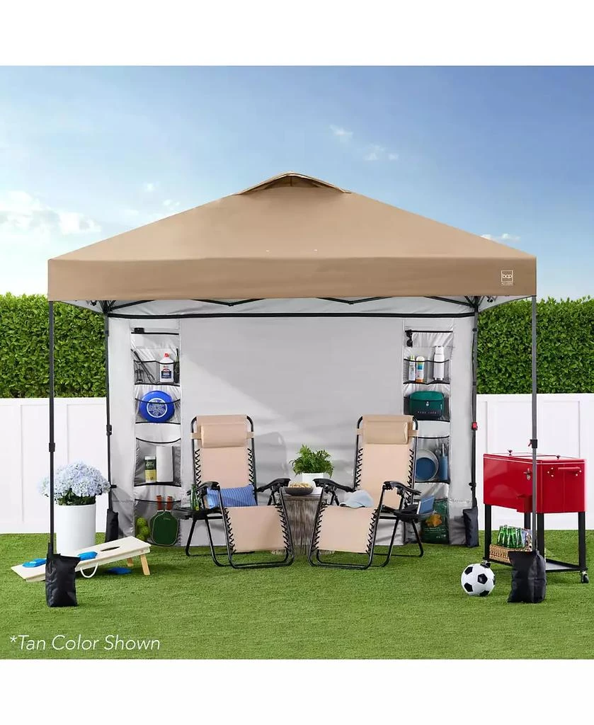 Best Choice Products 10x10ft Easy Setup Pop Up Canopy, Portable Tent w/ Side Wall, 1-Button Push, Case 7