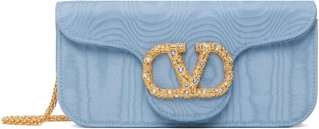 Valentino Embroidered raffia Rockstud shopping bag