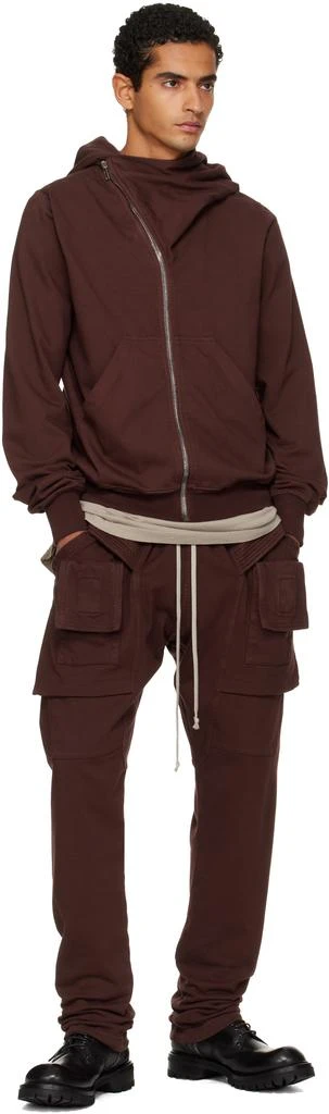 Rick Owens Burgundy Concordians Mountain Hoodie 4