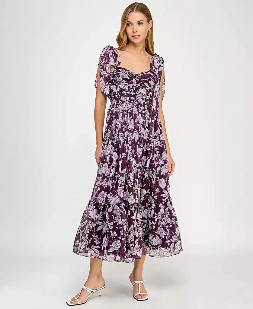 Alex & Sophia Juniors' Printed Sweetheart Fit & Flare Dress 1