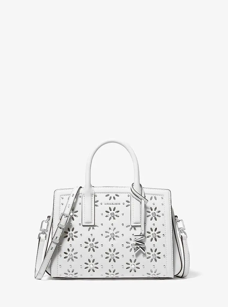 Michael Kors Laila Small Embellished Laser Cut Leather Satchel