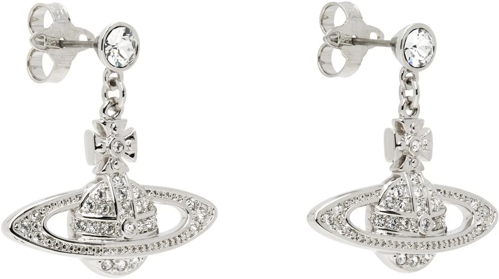 Vivienne Westwood Silver Mini Bas Relief Drop Earrings 2