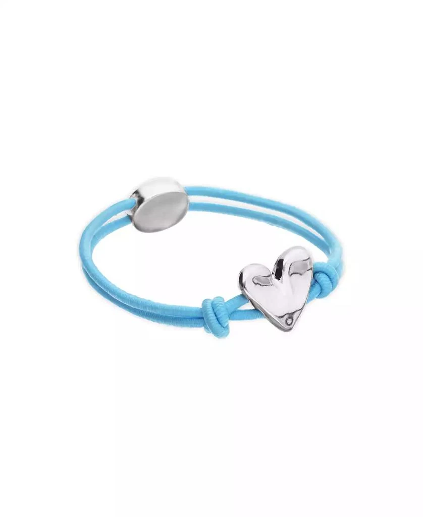 UNOde50 Blue Elastic Thread Sterling Silver Plated Bracelet with Heart 3