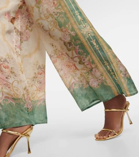 Zimmermann August printed silk wide-leg pants 5