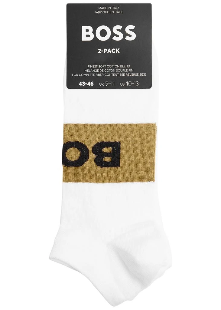 Hugo Boss Logo-intarsia cotton-blend socks - set of two 2
