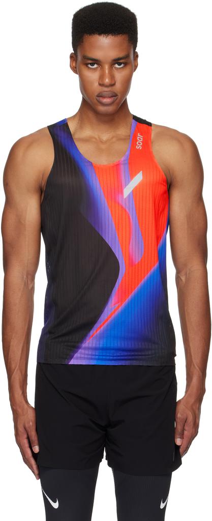 Soar Running Black & Red Race Tank Top