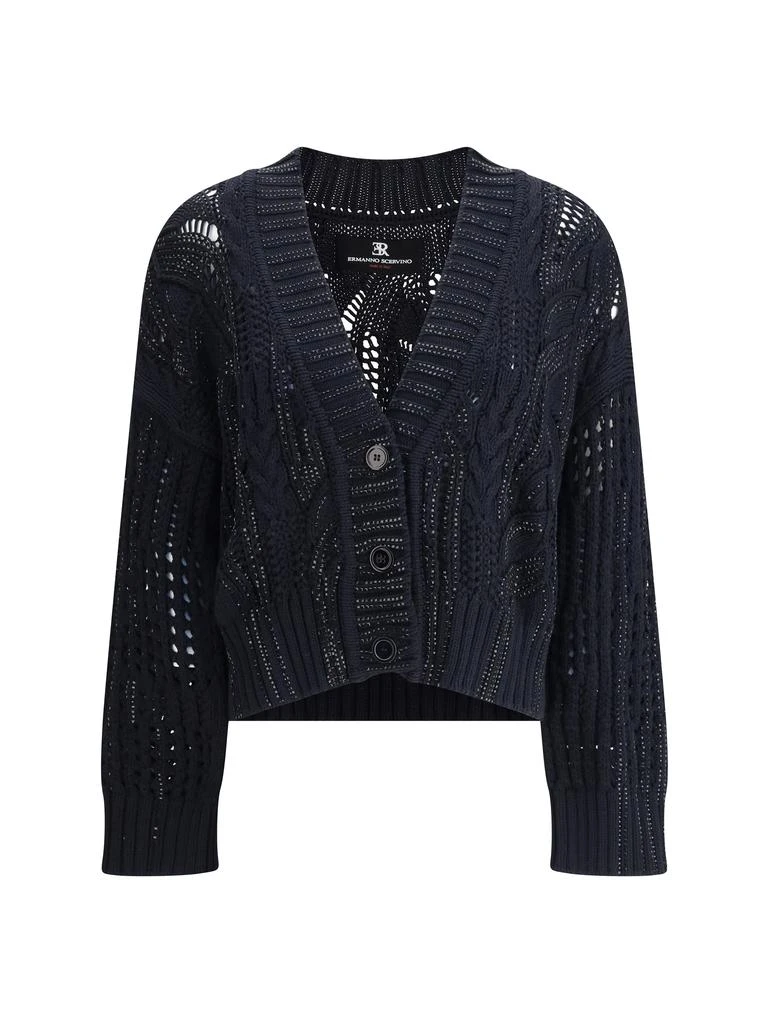 ERMANNO Rhinestone cotton Cardigan 1