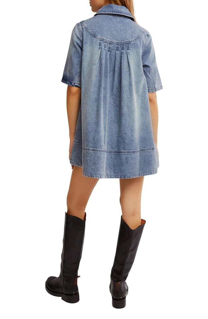 bell sleeve dress 70s style mini ALETA English Rose