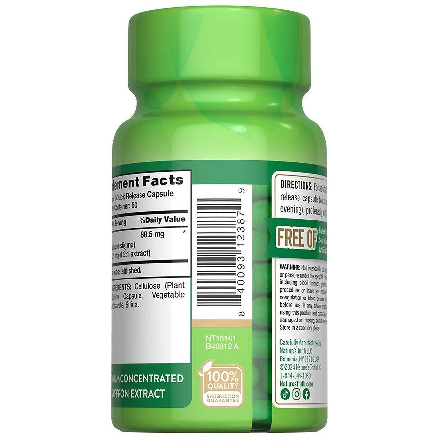 Nature's Truth Saffron Extract Capsules 4