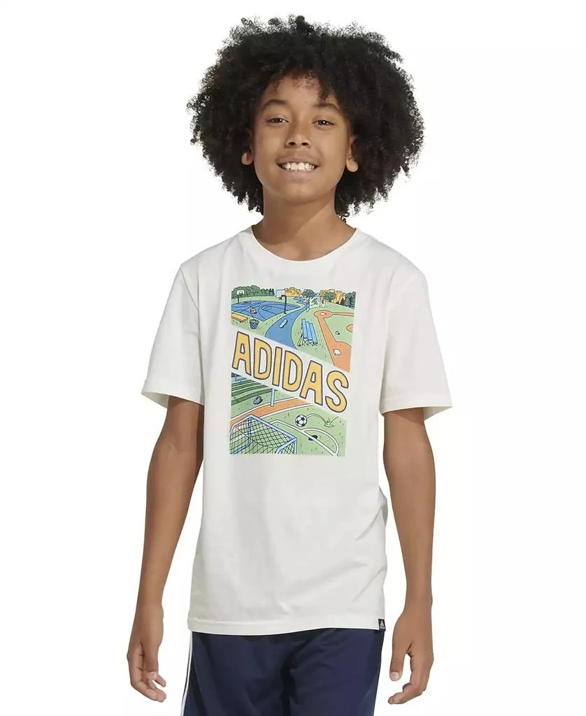 adidas Big Boys Short-Sleeve Play Sport Graphic Cotton T-Shirt 1