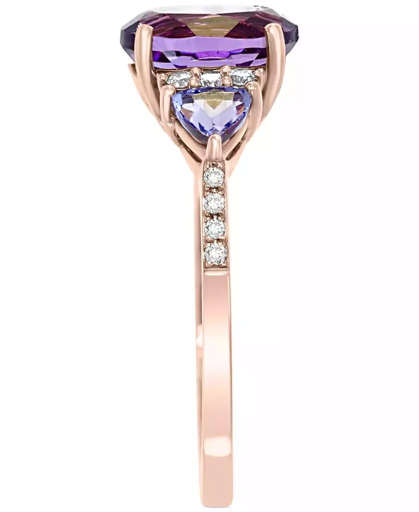 Effy EFFY® Amethyst (1-5/8 ct. t.w.), Tanzanite (3/4 ct. t.w.) 
Diamond (1/10 ct. t.w.) Ring in 14k Rose Gold 5