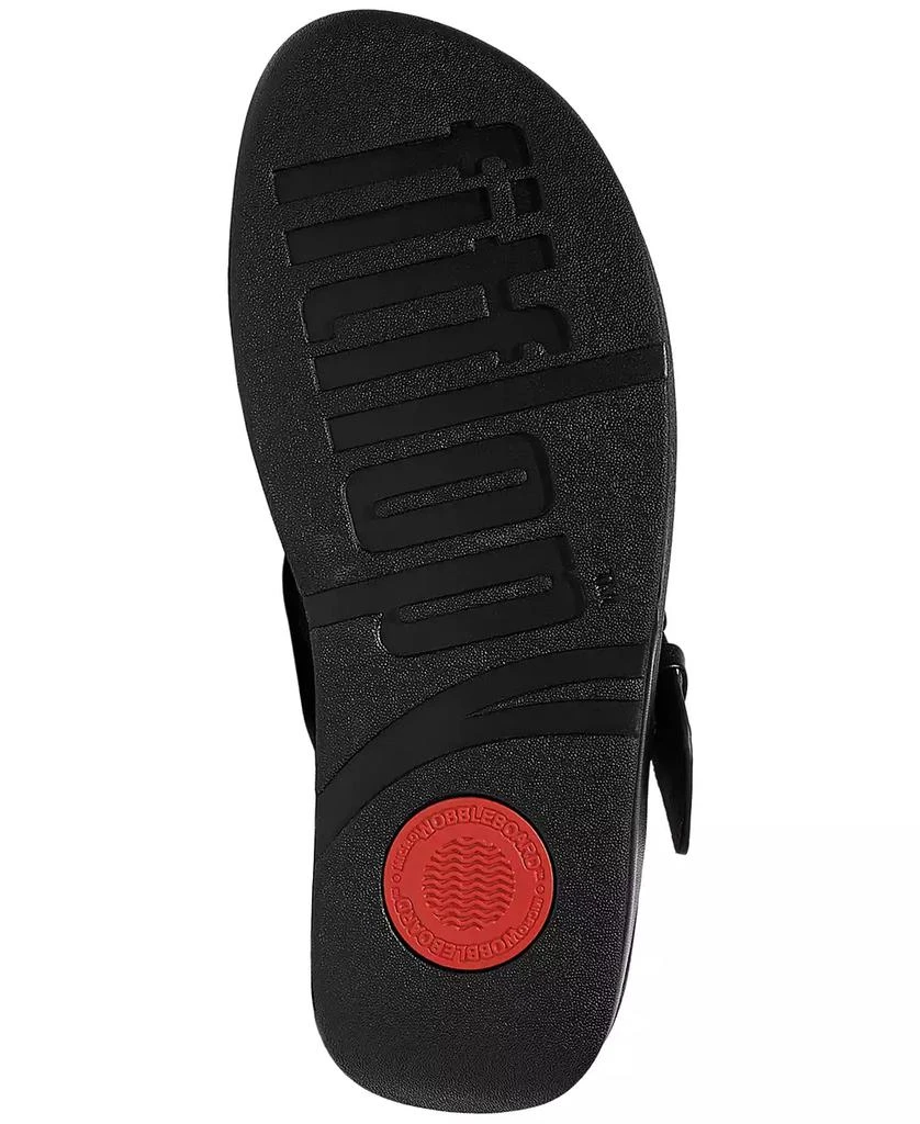 FitFlop Women's Lulu Resin-Buckle Leather Sandals 9