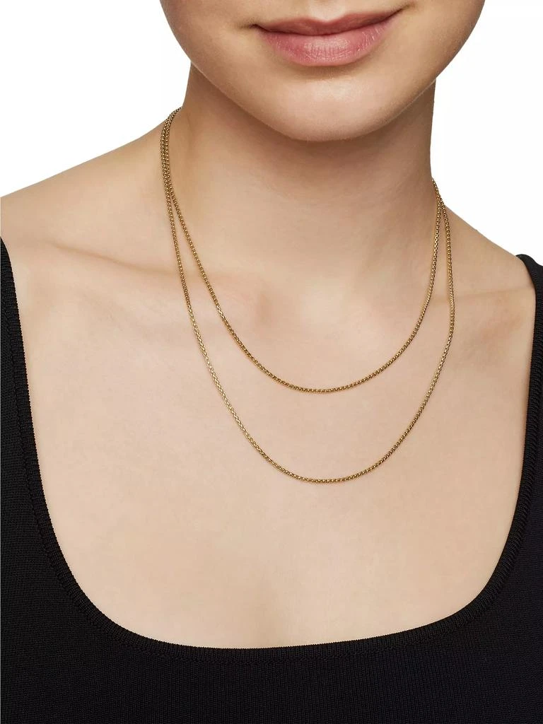 David Yurman Box Chain Slider Necklace in 18K Yellow Gold, 1.7mm 6