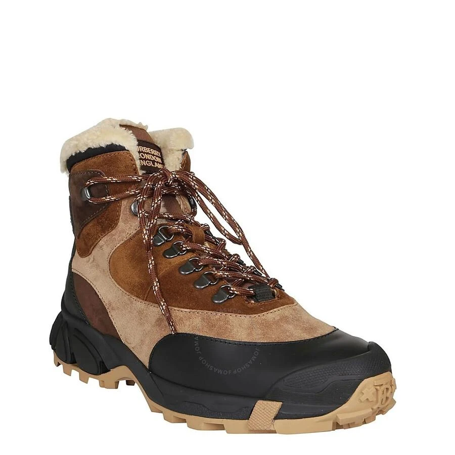 Burberry Men's Tor Shearling-Lined Suede Hiking Boots 3