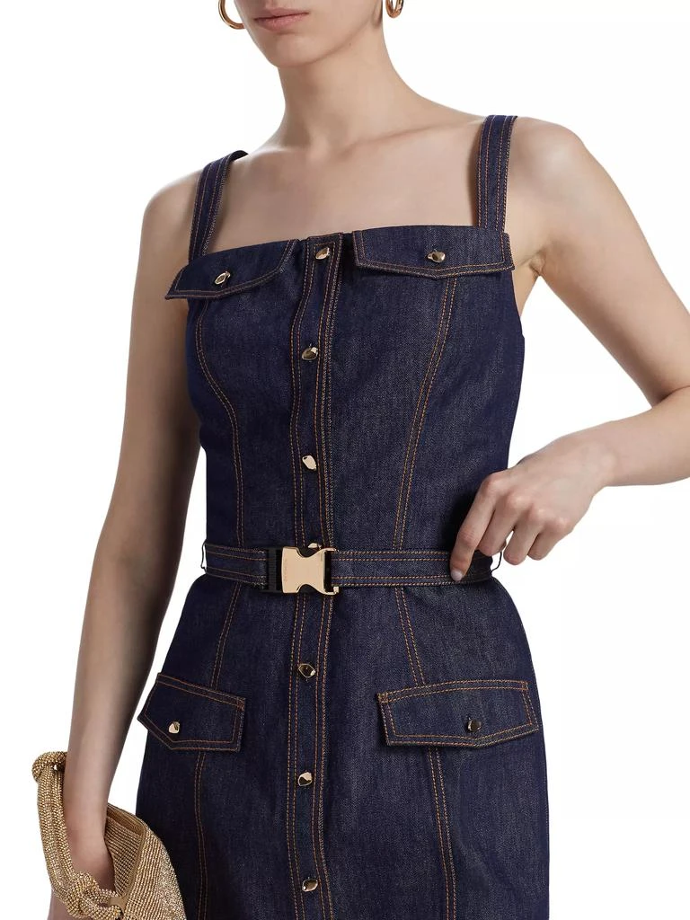 Nicholas the Label Shea Denim Button-Front Midi-Dress 6