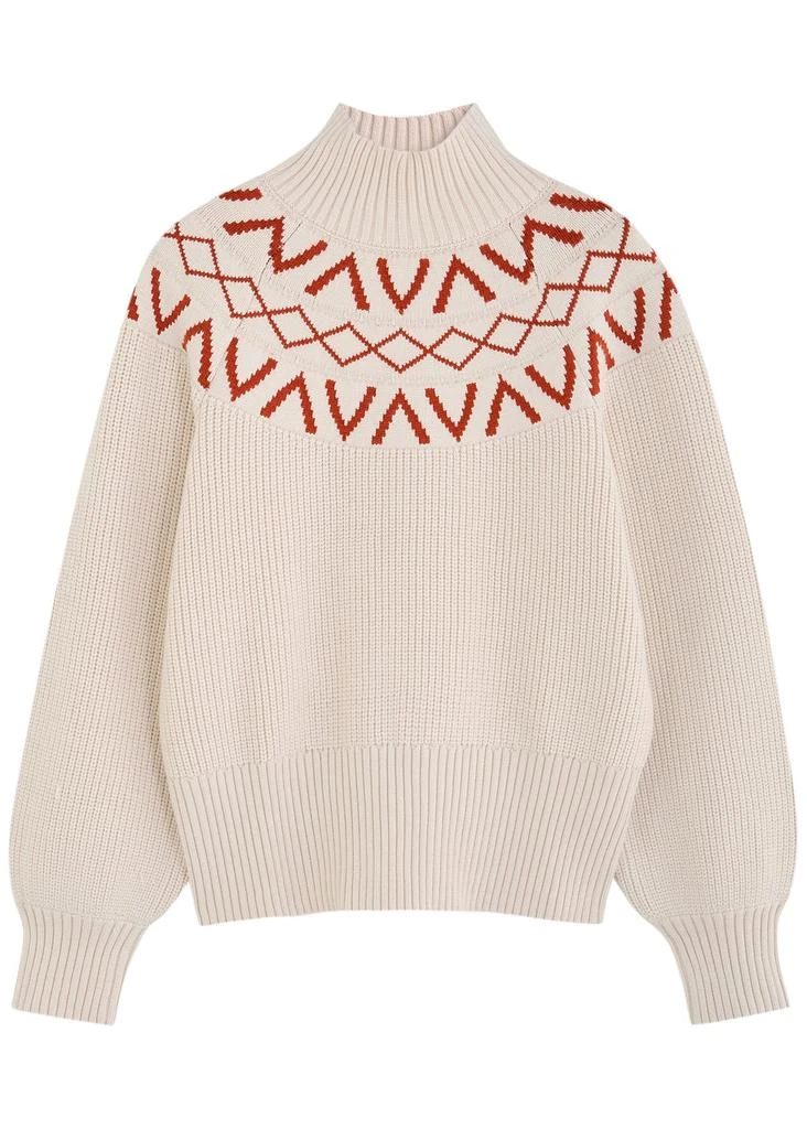 Varley Marcie Fair-Isle knitted jumper  1