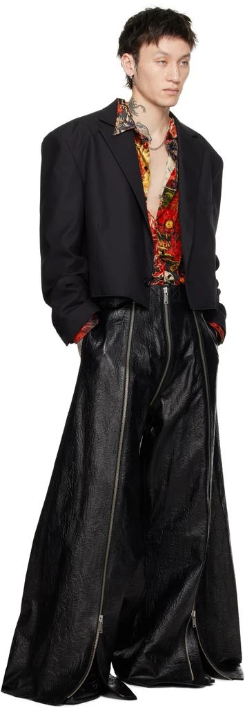 LU'U DAN Black Flight Leather Pants 5