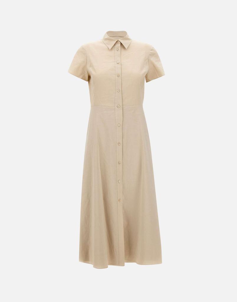 Theory "Good crunch" linen and viscose dress