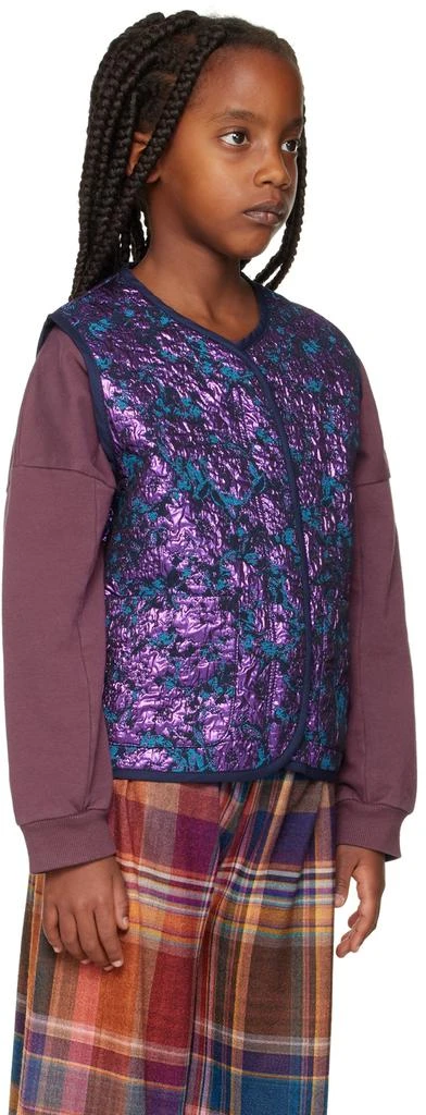 Daily Brat Kids Purple Glossy Jacquard Vest 2