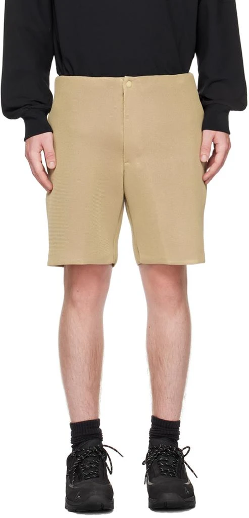 DESCENTE Beige Paneled Shorts 1