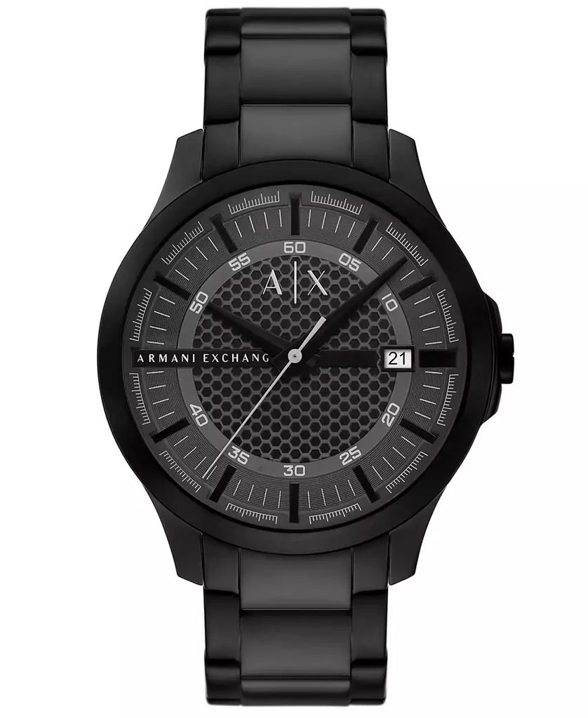 Armani Exchange Men's Quartz Three-Hand Date Black Stainless Steel Watch, 46mm 1