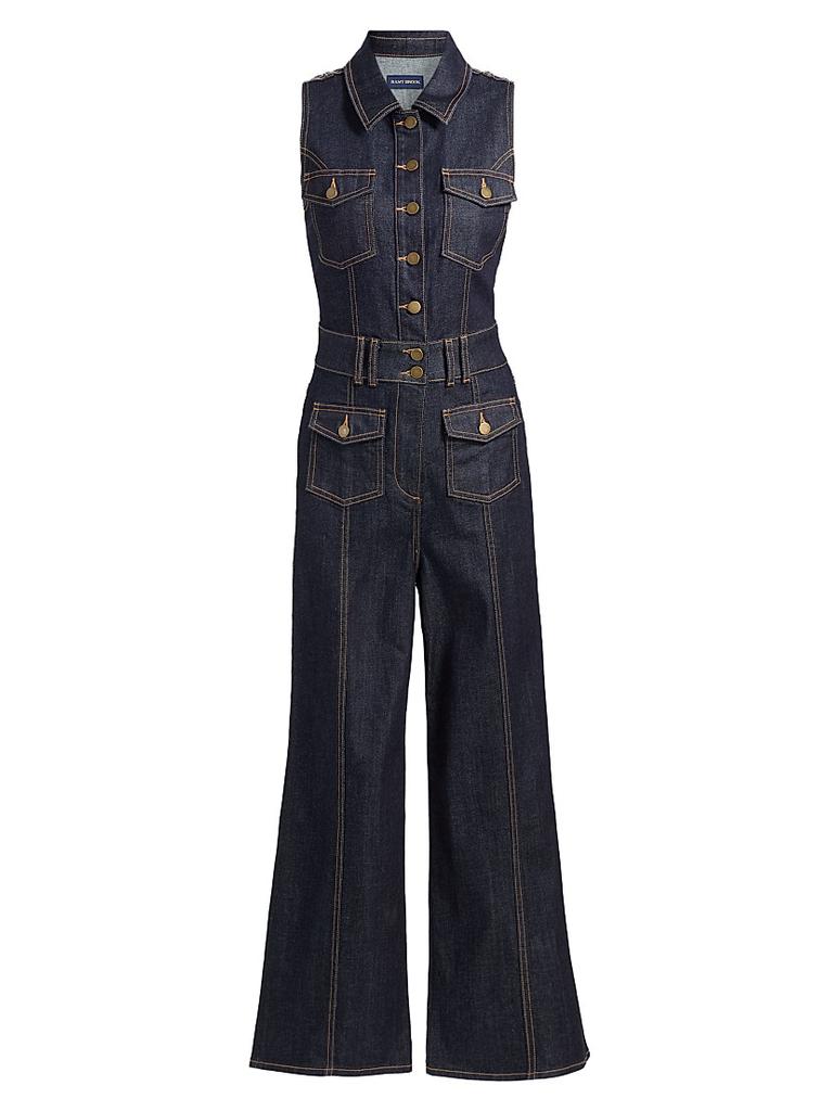 Ramy Brook Stephania Denim Sleeveless Jumpsuit