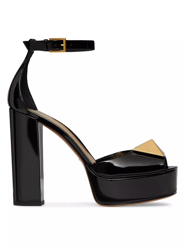 Valentino One Stud Platform Pumps in Patent Leather 120MM 1