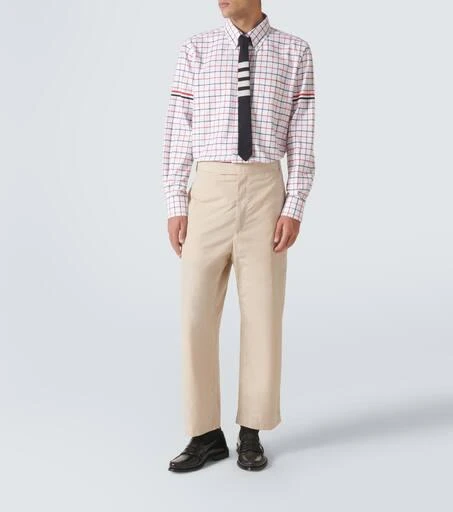 Thom Browne RWB Stripe checked cotton flannel shirt 2