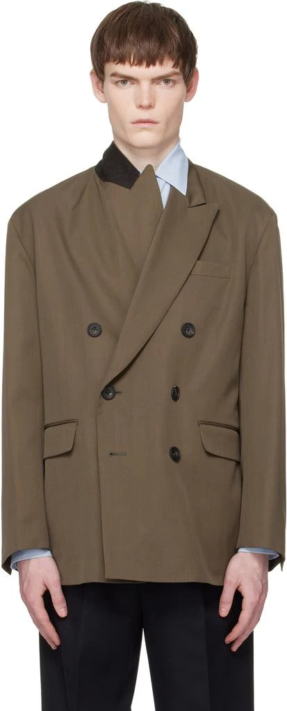 stein Taupe Oversized Double Breasted Blazer