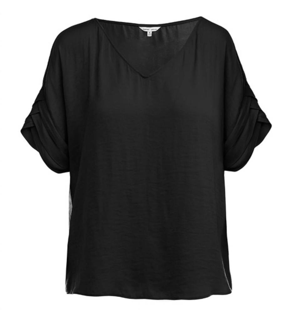 Naked Zebra Naked Zebra - Women's V-Neck Satin Top