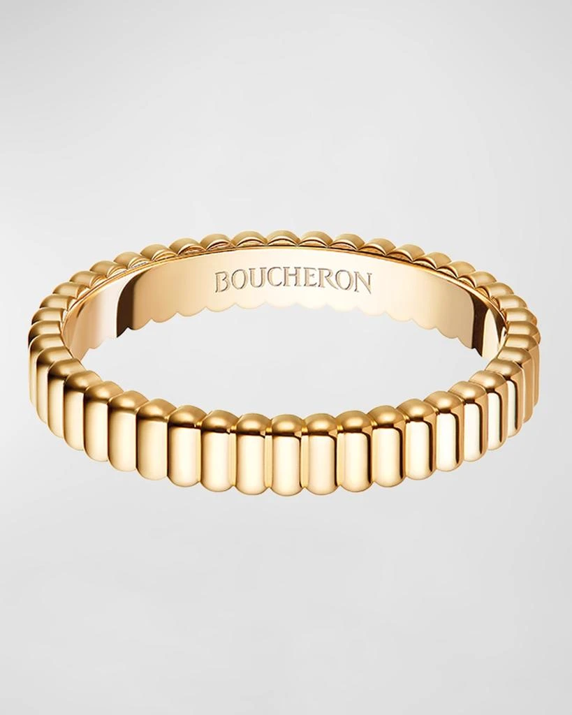 Boucheron Quatre 18K Yellow Gold Grosgrain Band Ring 1