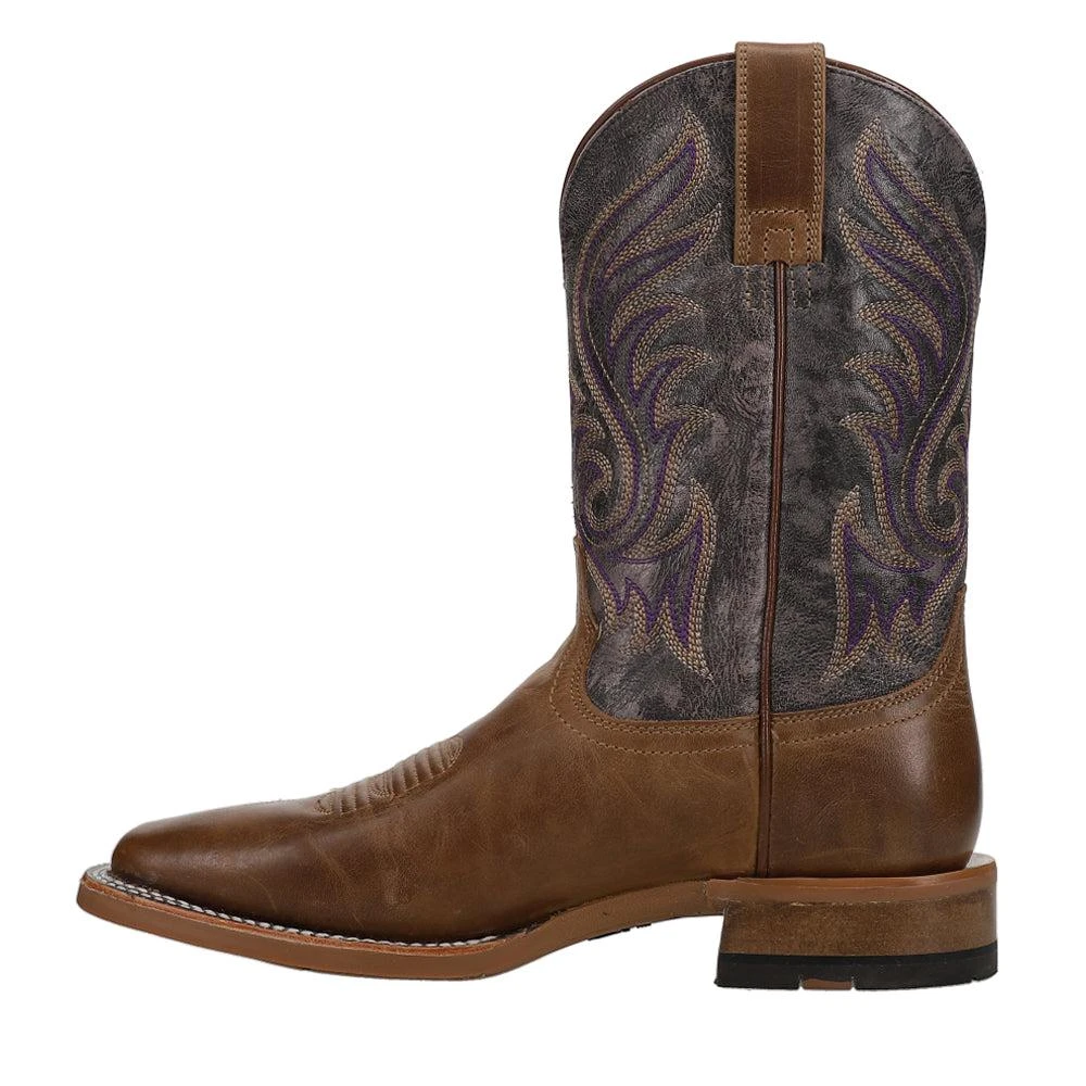 Ariat Cattle Call Embroidered Square Toe Pull On Cowboy Boots 3