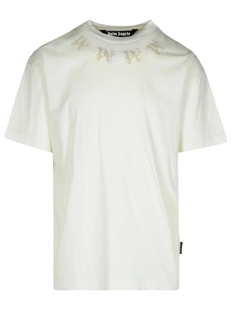 Palm Angels Palm Angels White Cotton T-Shirt 1