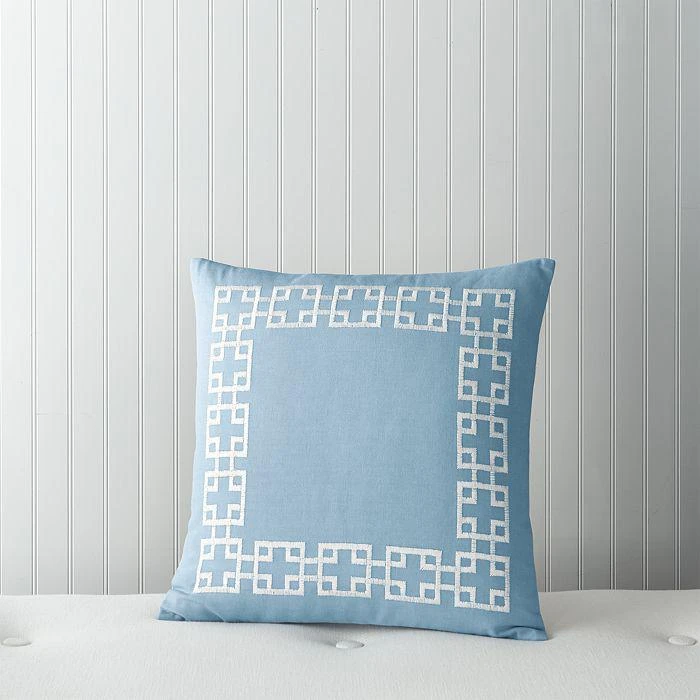 sky Greek Key Decorative Pillow - Exclusive 1