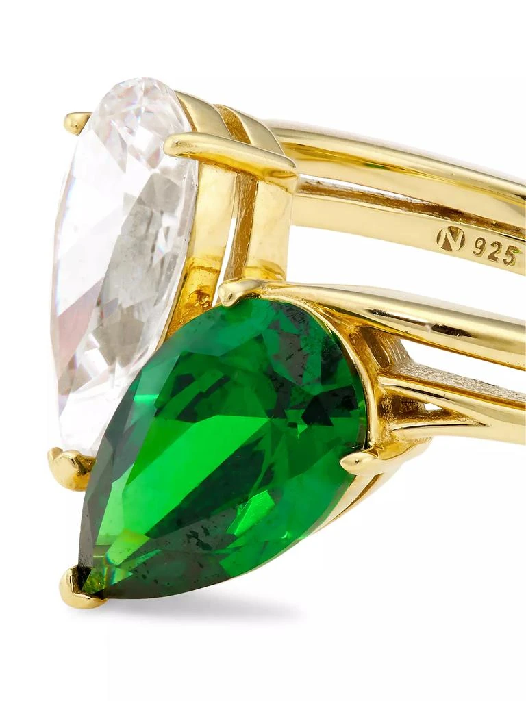 Adriana Orsini Happy Hour 18K-Gold-Plated &amp; Cubic Zirconia Ring 4