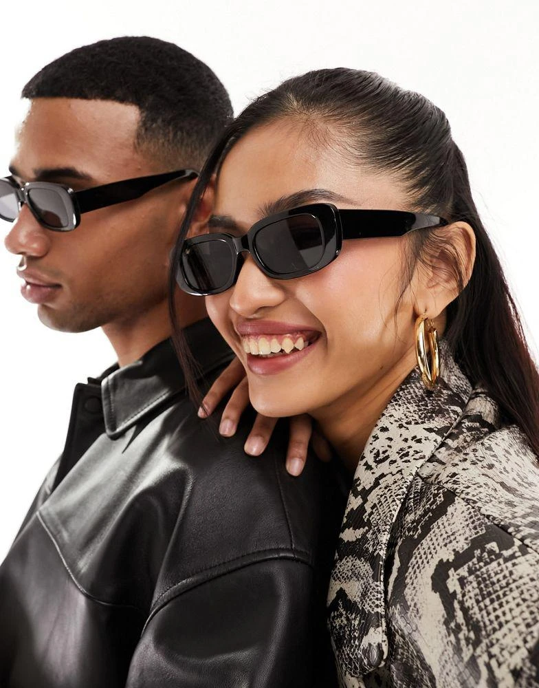 Jeepers Peepers Jeepers Peepers rectangle sunglasses in black 3