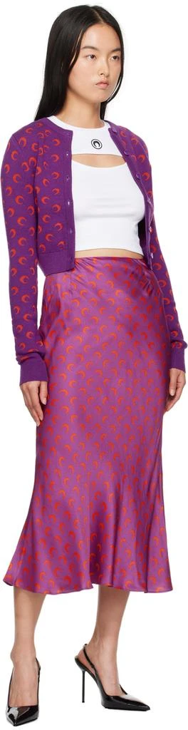 MARINE SERRE Purple Moon Jacquard Cardigan 4