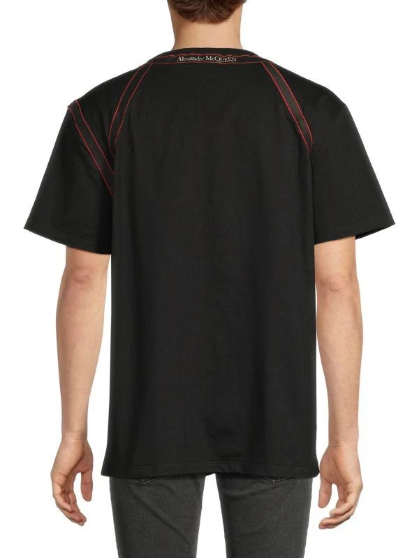McQueen Logo Tape Cotton T-Shirt 2