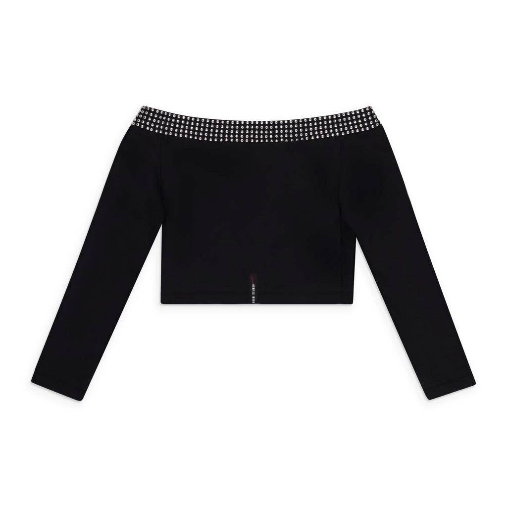Adam Selman Sport Shoulder And Abs Top - Black/Silver 6