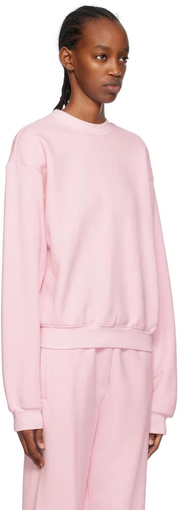 SKIMS Pink Cotton Fleece Classic Crewneck Sweatshirt 2