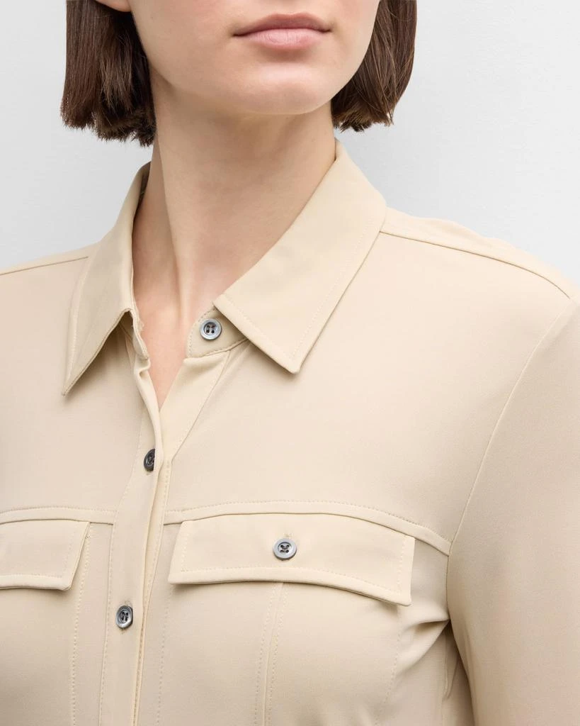 FRAME Jersey Button-Front Shirt 5