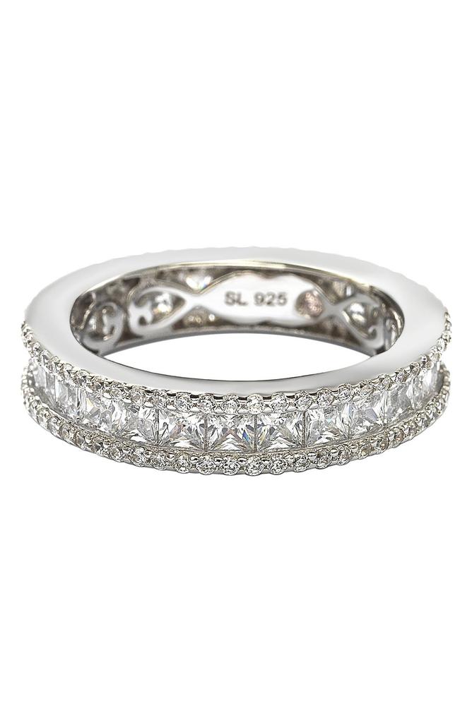 Suzy Levian Square Cut CZ Eternity Band Ring