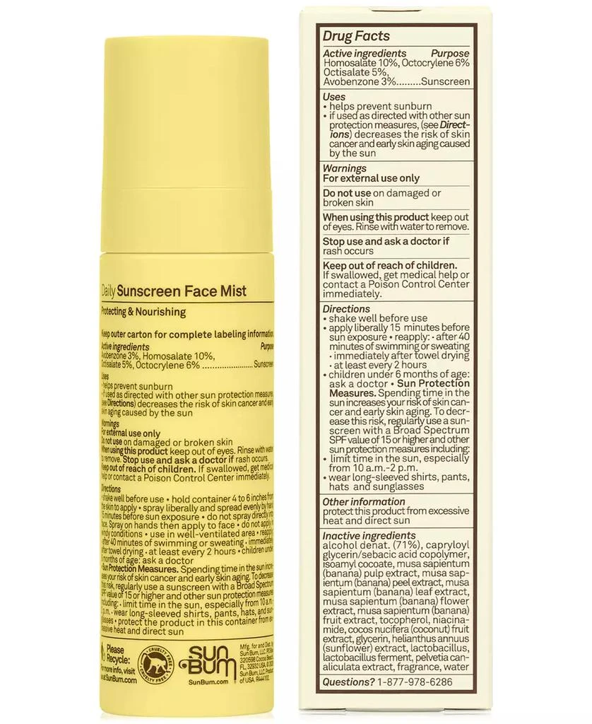 Sun Bum Daily Sunscreen Face Mist SPF 30 2