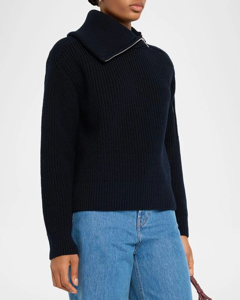 Dries Van Noten Talim Zipped Wool Turtleneck Sweater 4