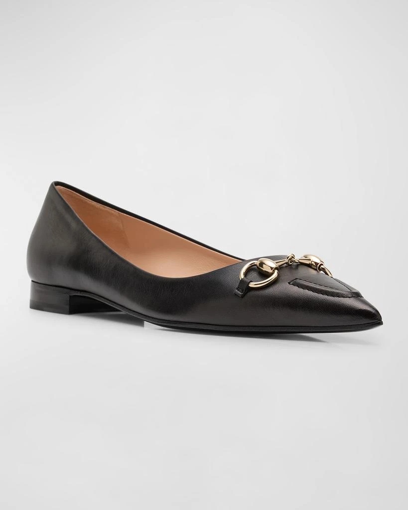 Gucci Erin Leather Horsebit Ballerina Flats 3