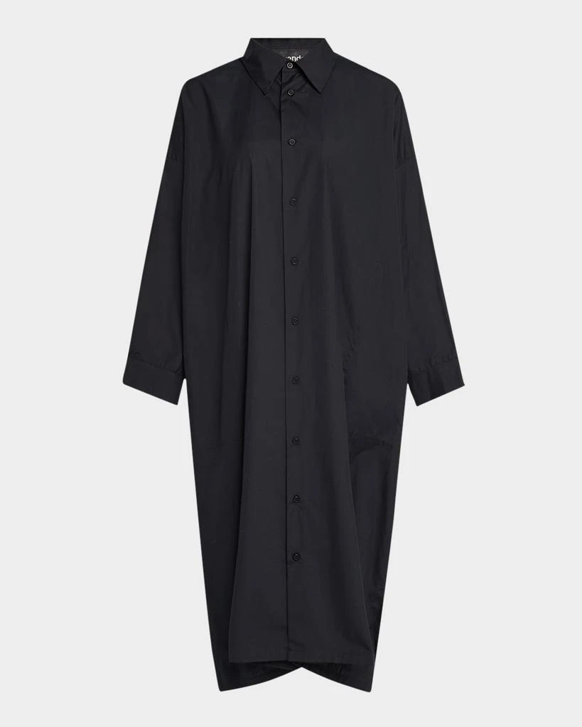 Eskandar Wide A-Line Collared Shirtdress 1