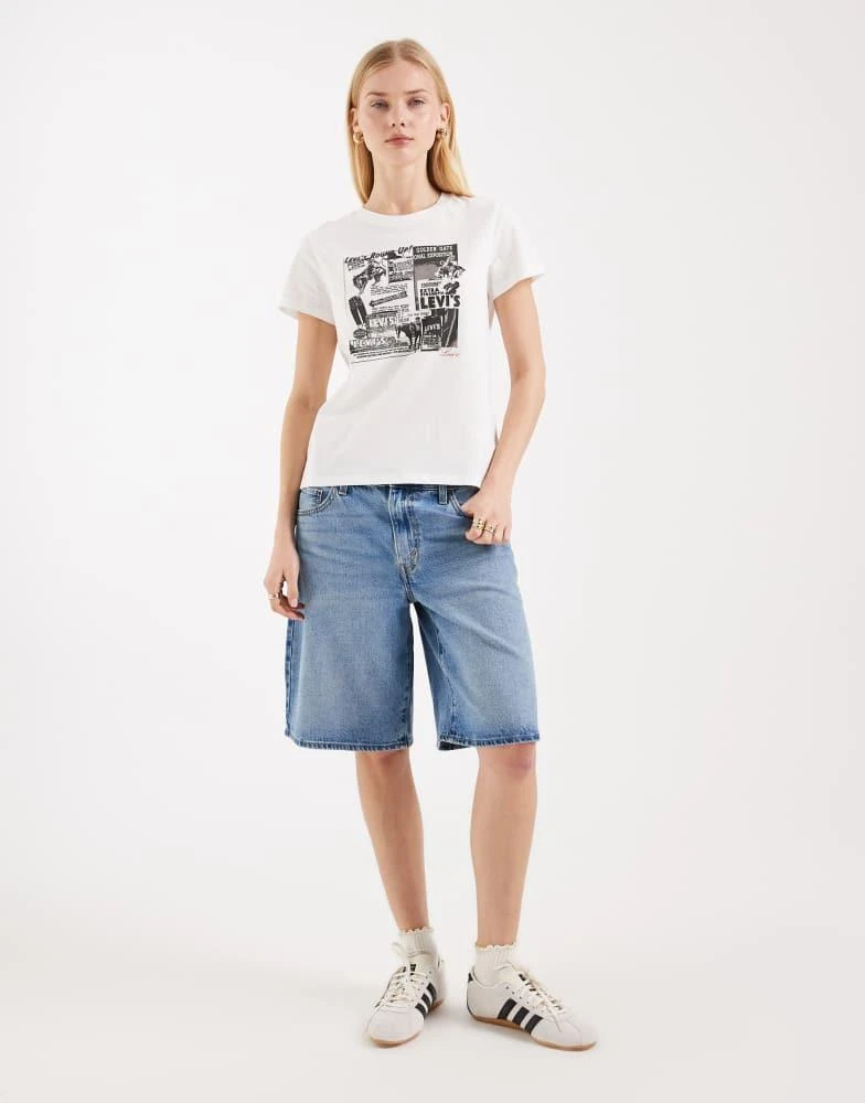 Levi
s Levi
s Perfect tee with vintage graphic in white 3