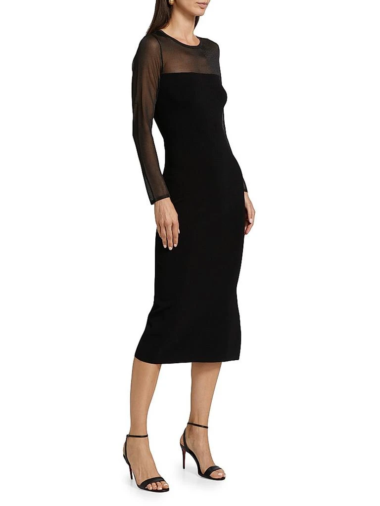 long sleeve short black dresses La Femme Fashions Dress 30857 Black / 6