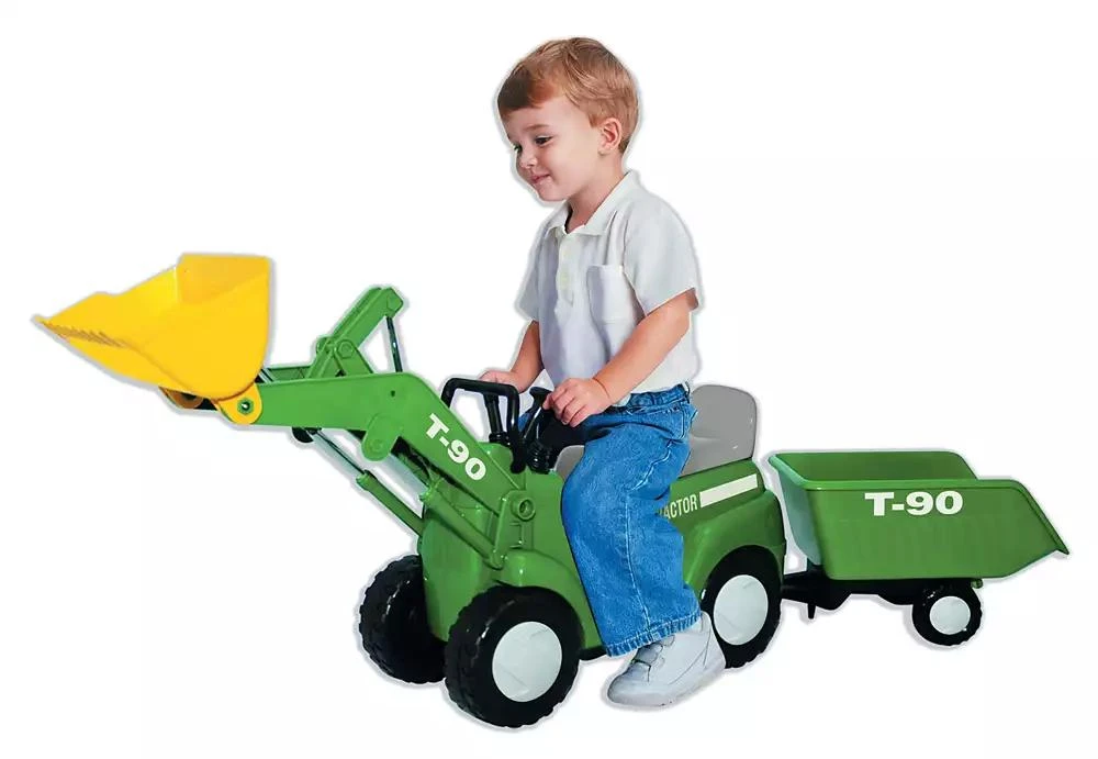 Skyteam Technology Farm Tractor With Big Scoop And Trailer Ride On 1