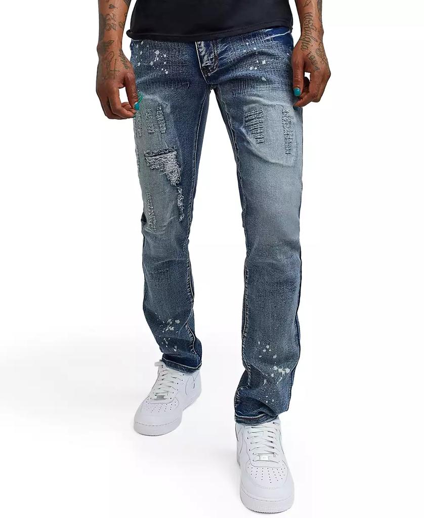 Reason Men's Big and Tall Stitchworks Skinny Denim Jeans